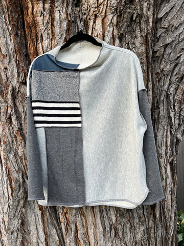 W- Patchwork Poncho Top