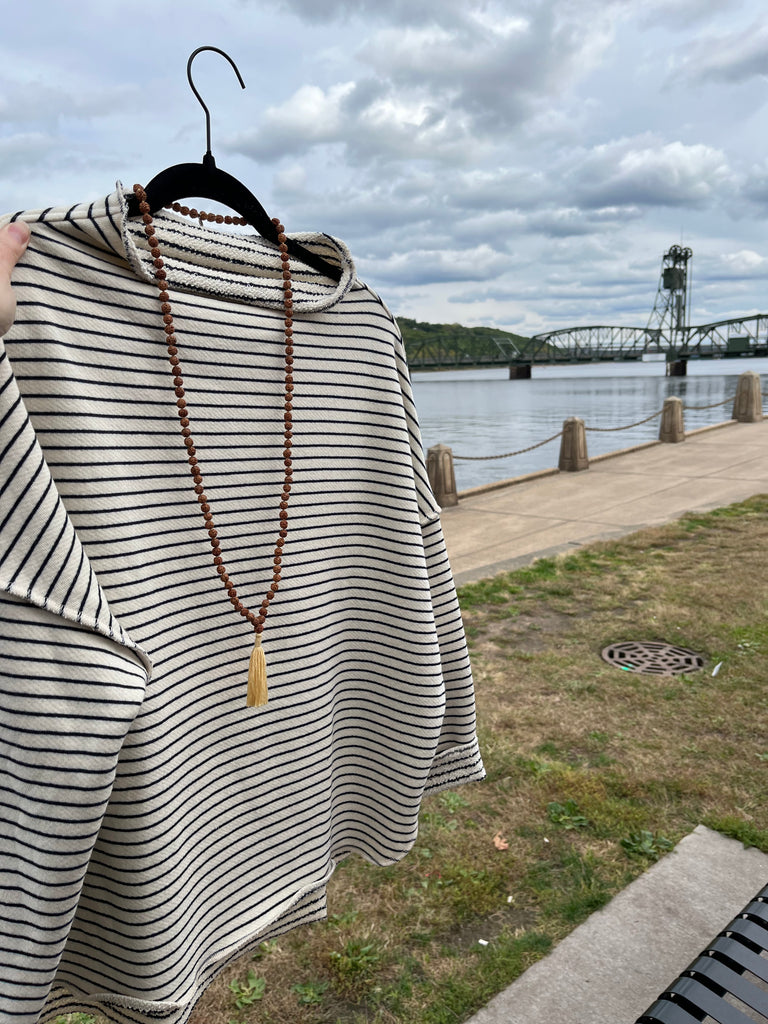 W- Breton Stripe Poncho Top – Radiate Activewear